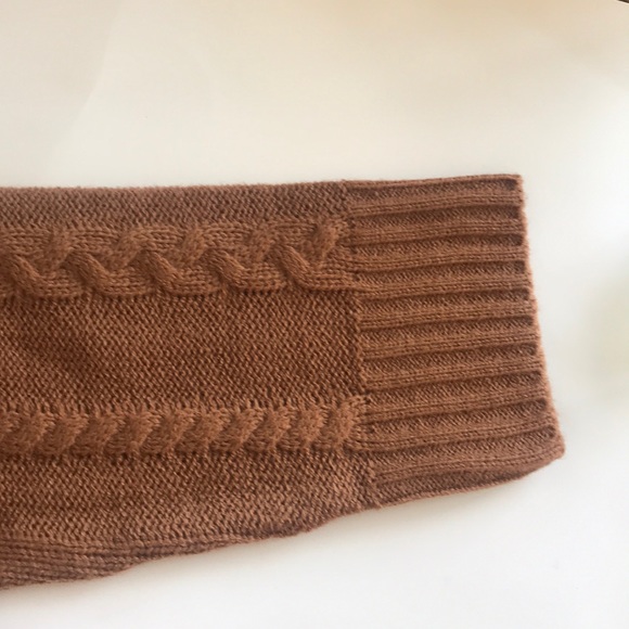 Cable Knit Mock Neck One Shoulder Sweater - Picture 9 of 10